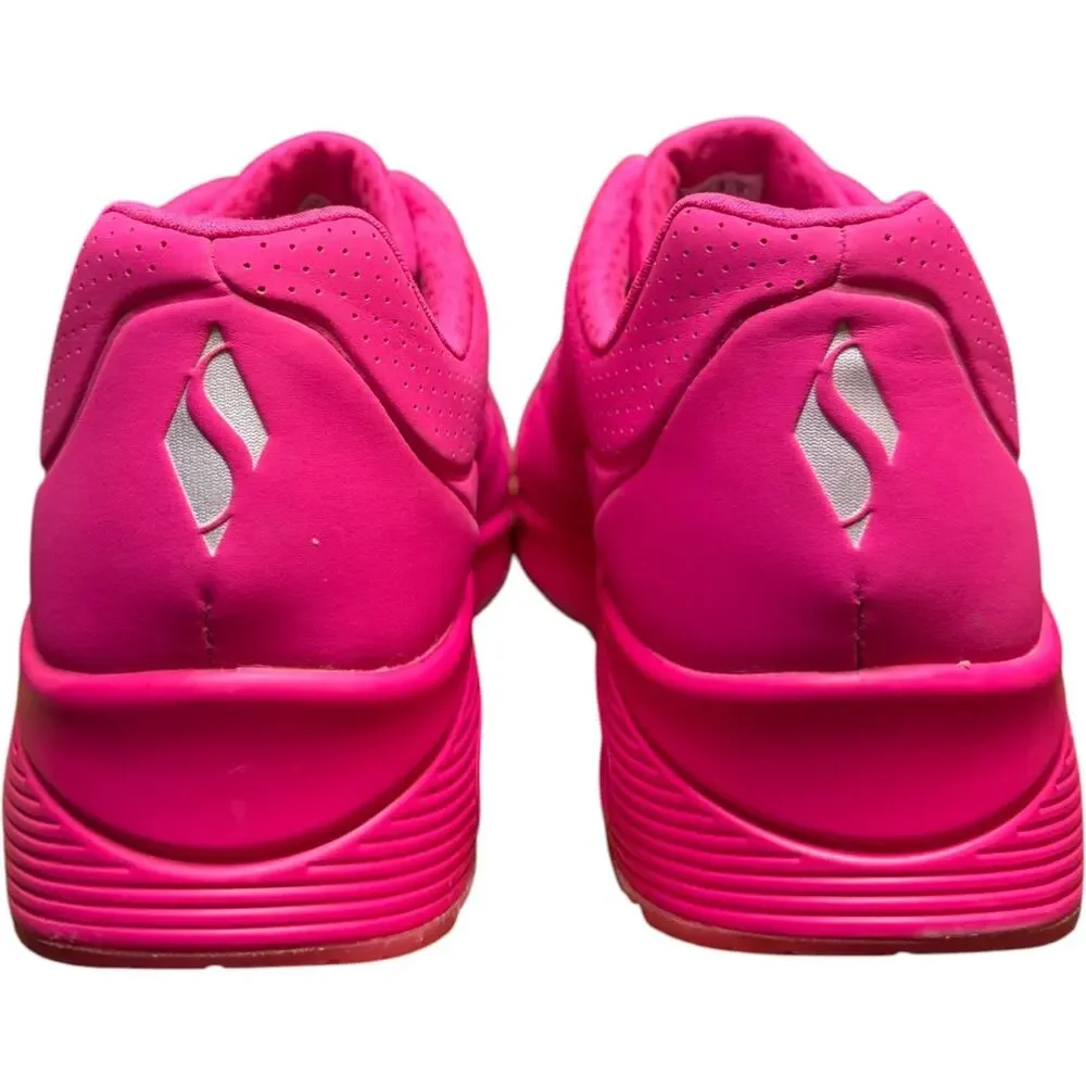 Skechers Uno Stand On Air Women 11 Hot Pink Sneaker Air Cushioned Midsole Shoes